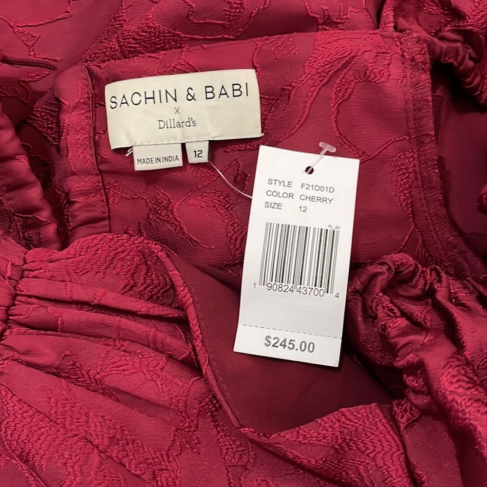 NWT Sachin & Babi Gabby Floral Jacquard Sweetheart Midi Dress - Picture 7 of 9